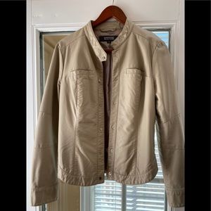 Kenneth Cole Reaction Faux Leather Jacket Size M